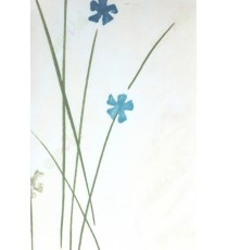 Beige color with twig floral design poly blackout roller blind   109385